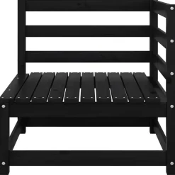 vidaXL - Tuinbank 2-zits - Zwart - Grenenhout - Met kussens