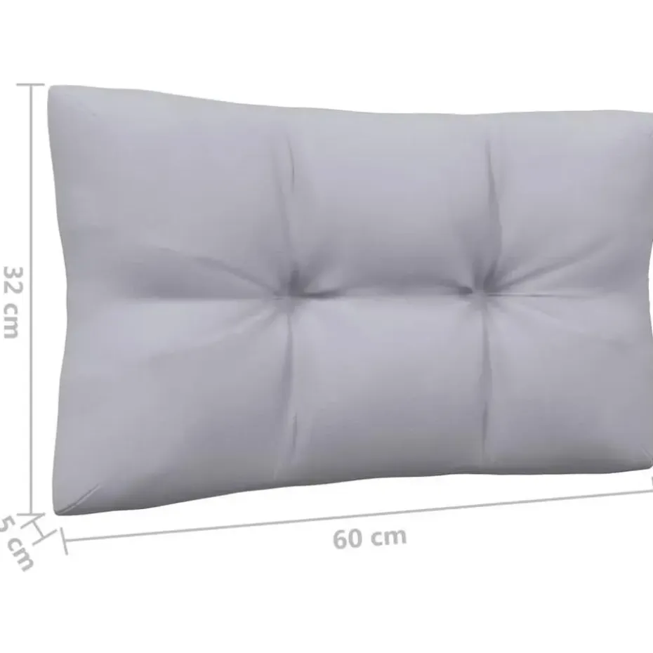 vidaXL - Tuinbank 2-zits- Grijs - Grenenhout - Met kussens