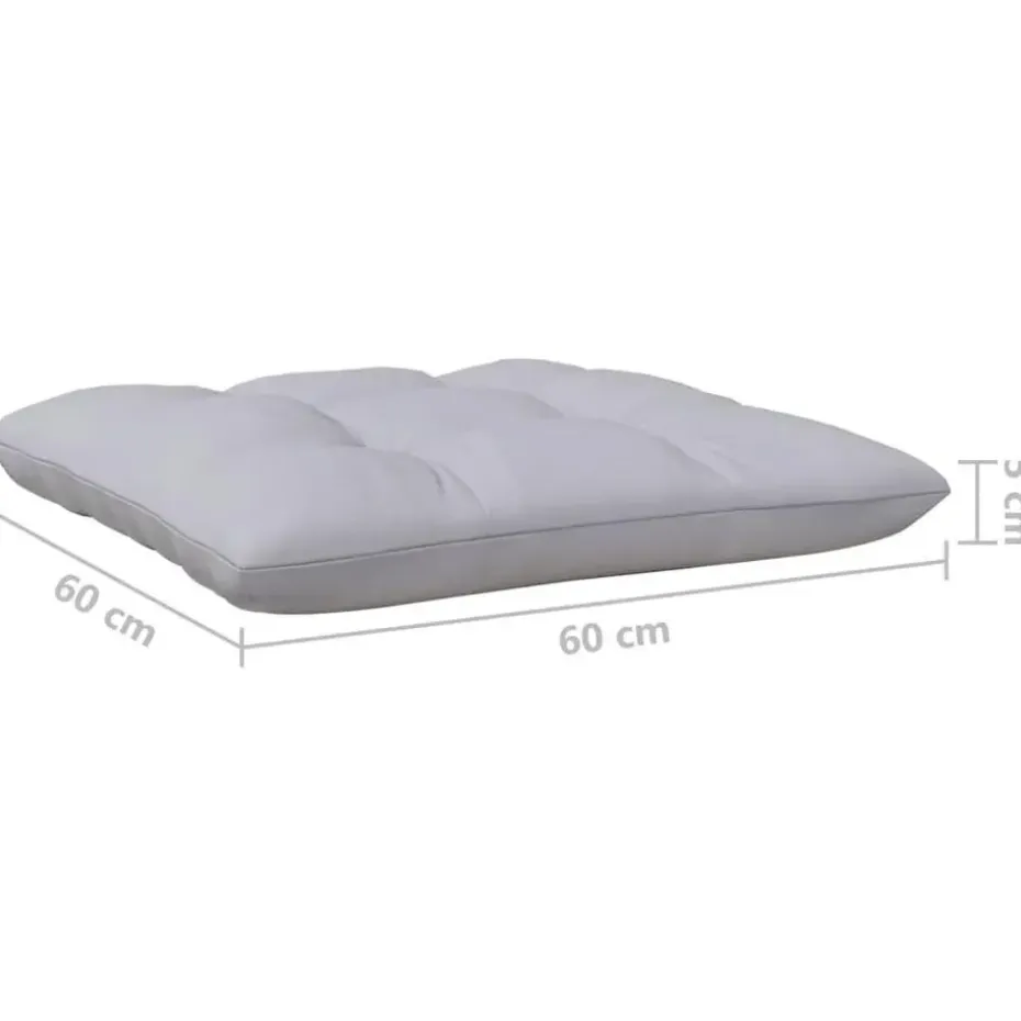 vidaXL - Tuinbank 2-zits- Grijs - Grenenhout - Met kussens