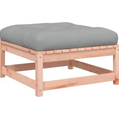 vidaXL - Tuinbank zonder armleuningen - Bruin - Hout - Met kussens en voetenbank