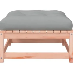 vidaXL - Tuinbank zonder armleuningen - Bruin - Hout - Met kussens en voetenbank