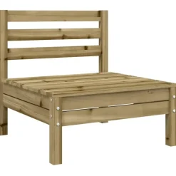 vidaXL - Tuinbank zonder armleuningen - Bruin - Hout - Met kussens