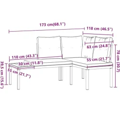 vidaXL - Tuinbanken met taupe kussens - Gepoedercoat staal - 2 stuks