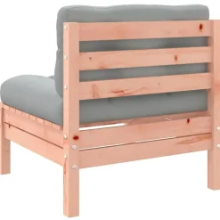 vidaXL - Tuinbanken zonder armleuningen - Bruin - Hout - 2 stuks - Met kussens