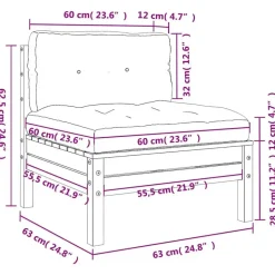 vidaXL - Tuinbanken zonder armleuninge - Bruin - Hout - 2 stuks