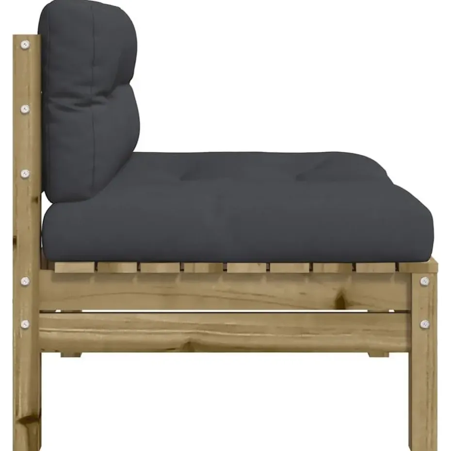 vidaXL - Tuinbanken zonder armleuninge - Bruin - Hout - 2 stuks