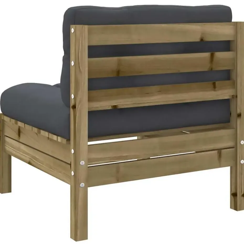 vidaXL - Tuinbanken zonder armleuninge - Bruin - Hout - 2 stuks