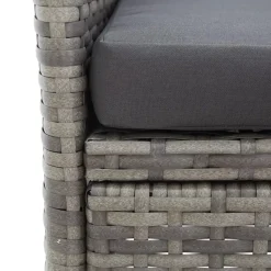 vidaXL - Tuinbankje - Grijs - Poly rattan