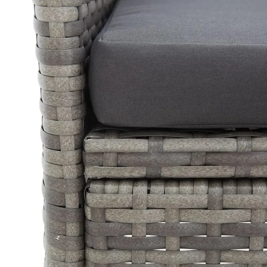 vidaXL - Tuinbankje - Grijs - Poly rattan