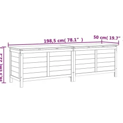 vidaXL - Tuinbox - Antraciet - Bewerkt hout
