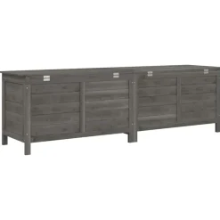 vidaXL - Tuinbox - Antraciet - Bewerkt hout