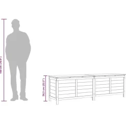 vidaXL - Tuinbox - Antraciet - Bewerkt hout