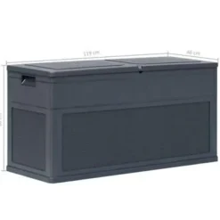 vidaXL - Tuinbox - Antraciet - Kunststof