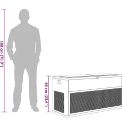 vidaXL - Tuinbox - Antraciet - Kunststof