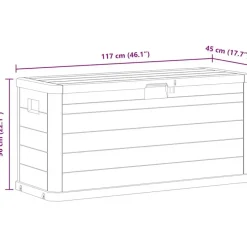 vidaXL - Tuinbox - Bruin - Kunststof