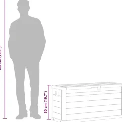 vidaXL - Tuinbox - Bruin - Kunststof