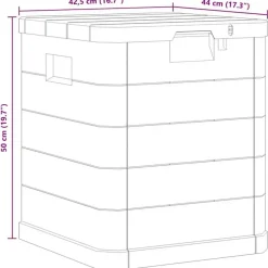vidaXL - Tuinbox - Bruin - Kunststof