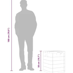 vidaXL - Tuinbox - Bruin - Kunststof