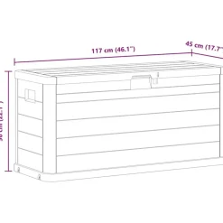 vidaXL - Tuinbox - Grijs - Kunststof