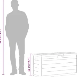 vidaXL - Tuinbox - Grijs - Kunststof