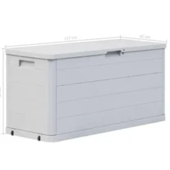 vidaXL - Tuinbox - Grijs - Kunststof