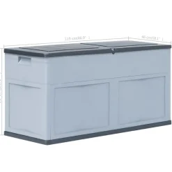 vidaXL - Tuinbox - Grijs - Kunststof