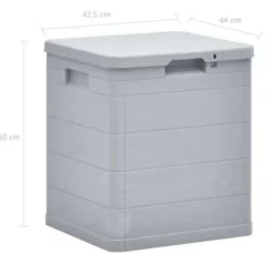 vidaXL - Tuinbox - Grijs - Kunststof