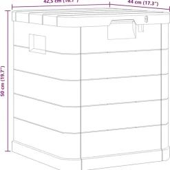 vidaXL - Tuinbox - Grijs - Kunststof