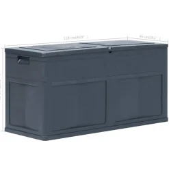 vidaXL - Tuinbox - Zwart - Kunststof