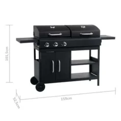 vidaXL - Tuingrill - Zwart - Staal