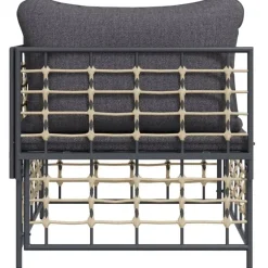 vidaXL - Tuinhoekbank - Antraciet - Poly rattan - Met kussens