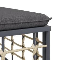 vidaXL - Tuinhoekbank - Antraciet - Poly rattan - Met kussens