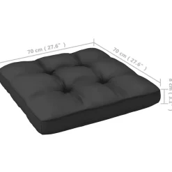 vidaXL - Tuinhoekbank - Grijs - Grenenhout - Met antracietkleurige kussens