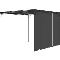 vidaXL - Tuinhuisje - Antraciet - Stof - 3 x 3 x 2.25 m