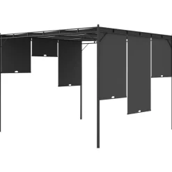 vidaXL - Tuinhuisje - Antraciet - Stof - 3 x 3 x 2.25 m