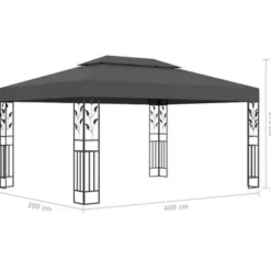 vidaXL - Tuinhuisje - Antraciet - Stof