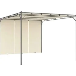 vidaXL - Tuinhuisje - Crème - Stof - 4 x 3 x 2.25 m