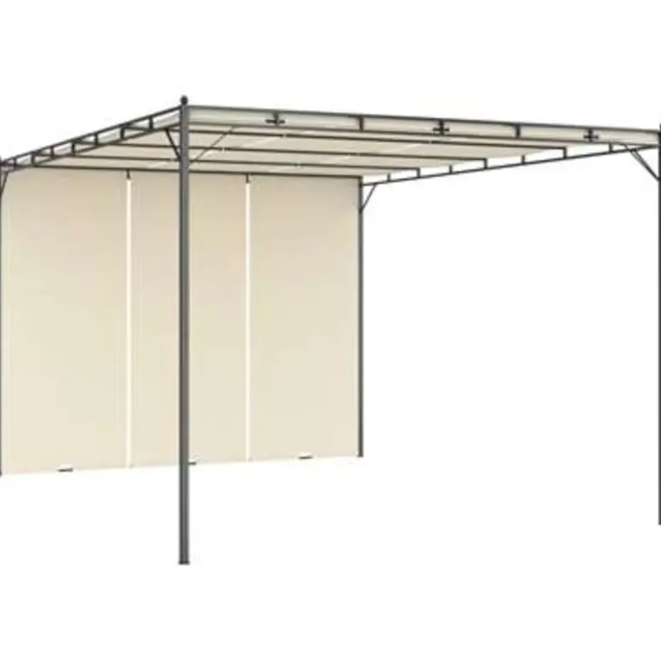 vidaXL - Tuinhuisje - Crème - Stof - 4 x 3 x 2.25 m