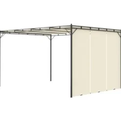 vidaXL - Tuinhuisje - Crème - Stof - 4 x 3 x 2.25 m