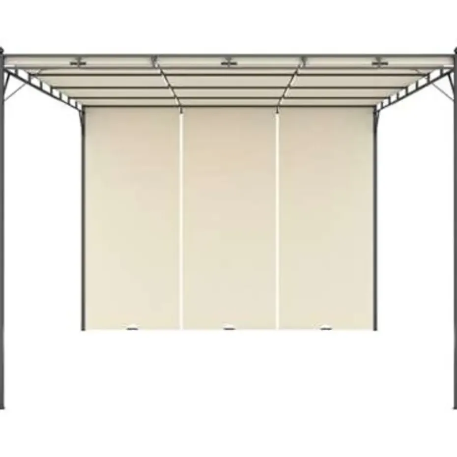 vidaXL - Tuinhuisje - Crème - Stof - 4 x 3 x 2.25 m