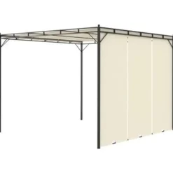 vidaXL - Tuinhuisje - Crème - Stof - 3 x 3 x 2.25 m