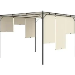 vidaXL - Tuinhuisje - Crème - Stof - 3 x 3 x 2.25 m