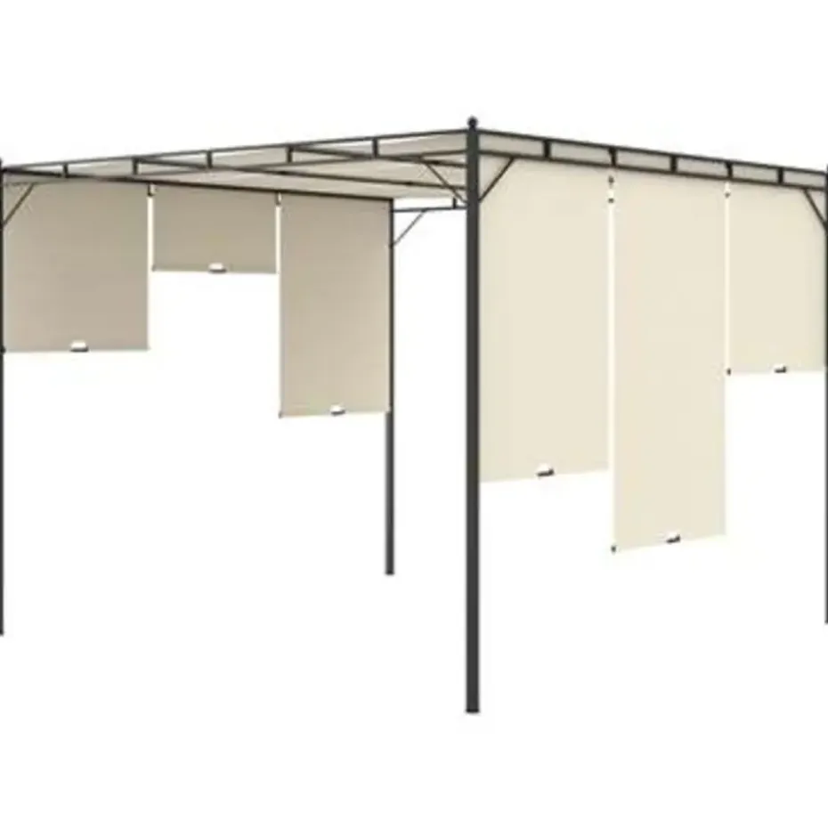 vidaXL - Tuinhuisje - Crème - Stof - 3 x 3 x 2.25 m