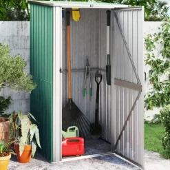 vidaXL - Tuinhuisje - Groen - Staal
