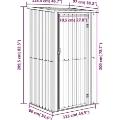 vidaXL - Tuinhuisje - Groen - Staal