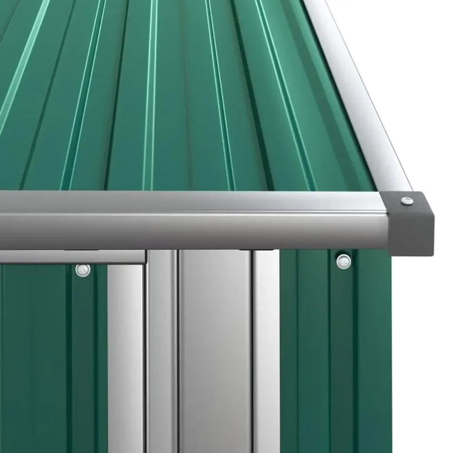 vidaXL - Tuinhuisje - Groen - Staal