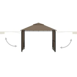 vidaXL - Tuinhuisje - Taupe - Polyester