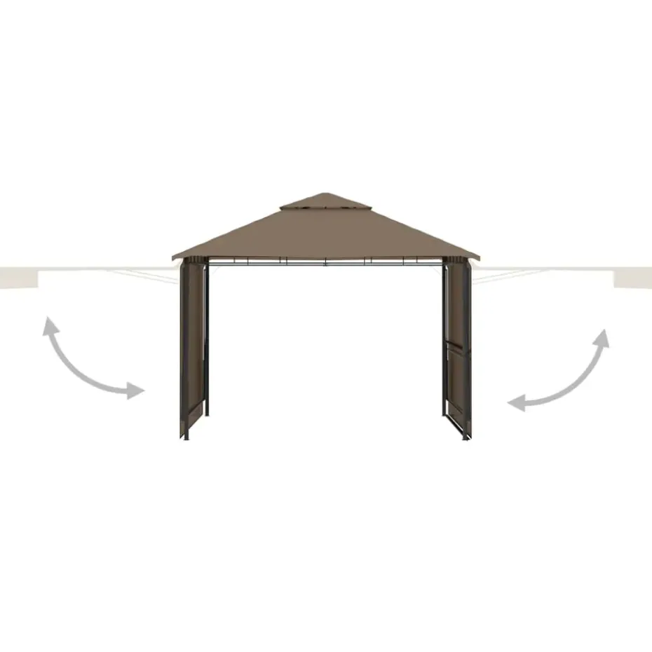 vidaXL - Tuinhuisje - Taupe - Polyester