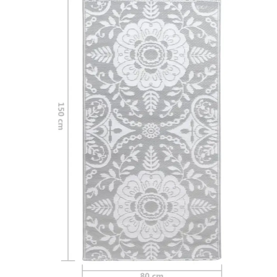 vidaXL - Tuinkleed - Grijs - Polyetheen - 80 x 150 cm