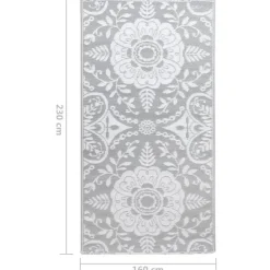 vidaXL - Tuinkleed - Grijs - Polyetheen - 160 x 230 cm